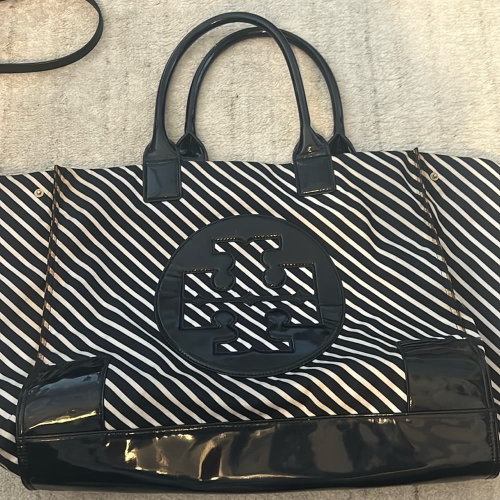 Tory Burch Ella striped tote